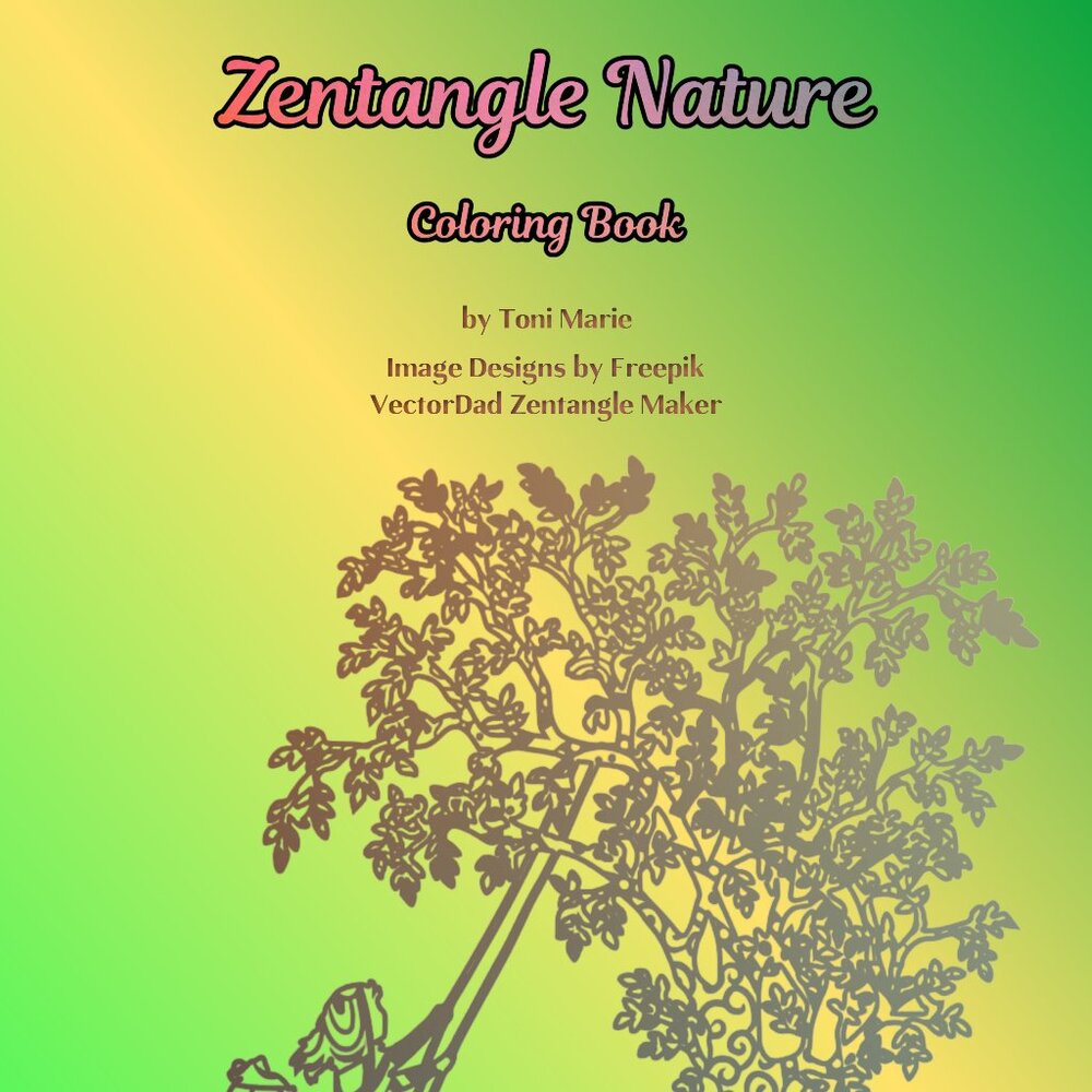 Zentangle Nature Coloring Book (25 Images)